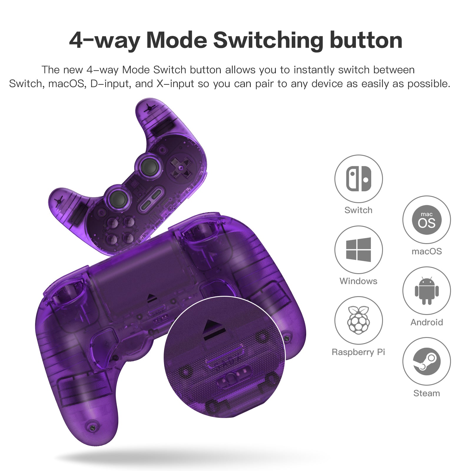 Hallplay 8BitDo® Pro 2 Bluetooth Controller (Special Edition)-Purple